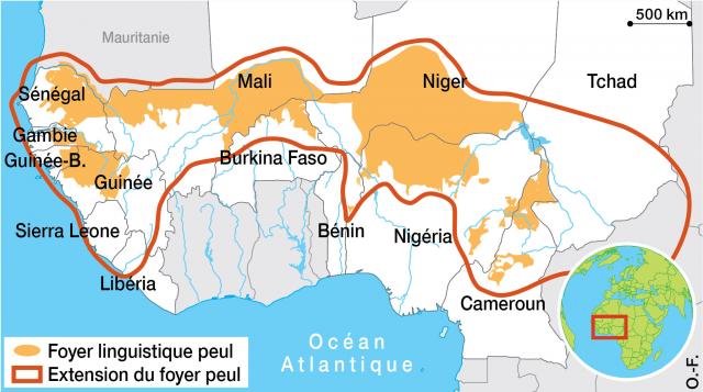 aire de peuplement Peuls