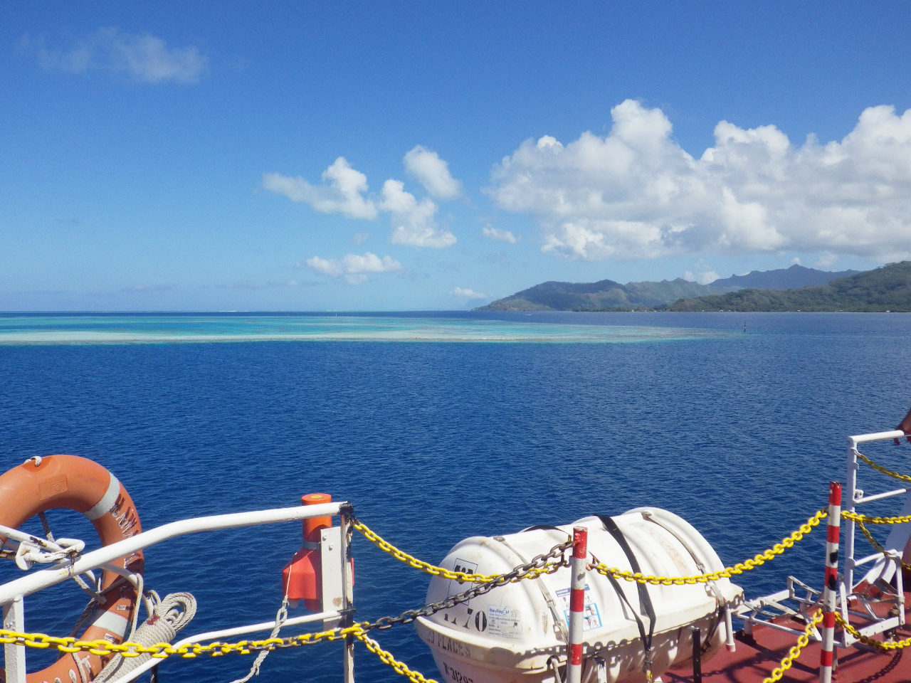 dans le lagon de Raiatea et Taha'a